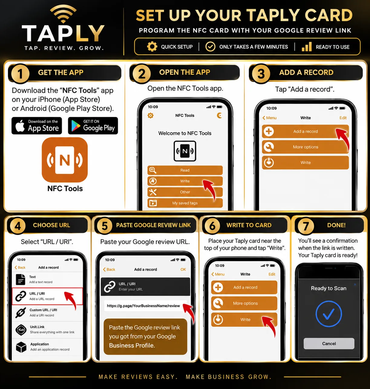 Taply Google Review Card setup guide